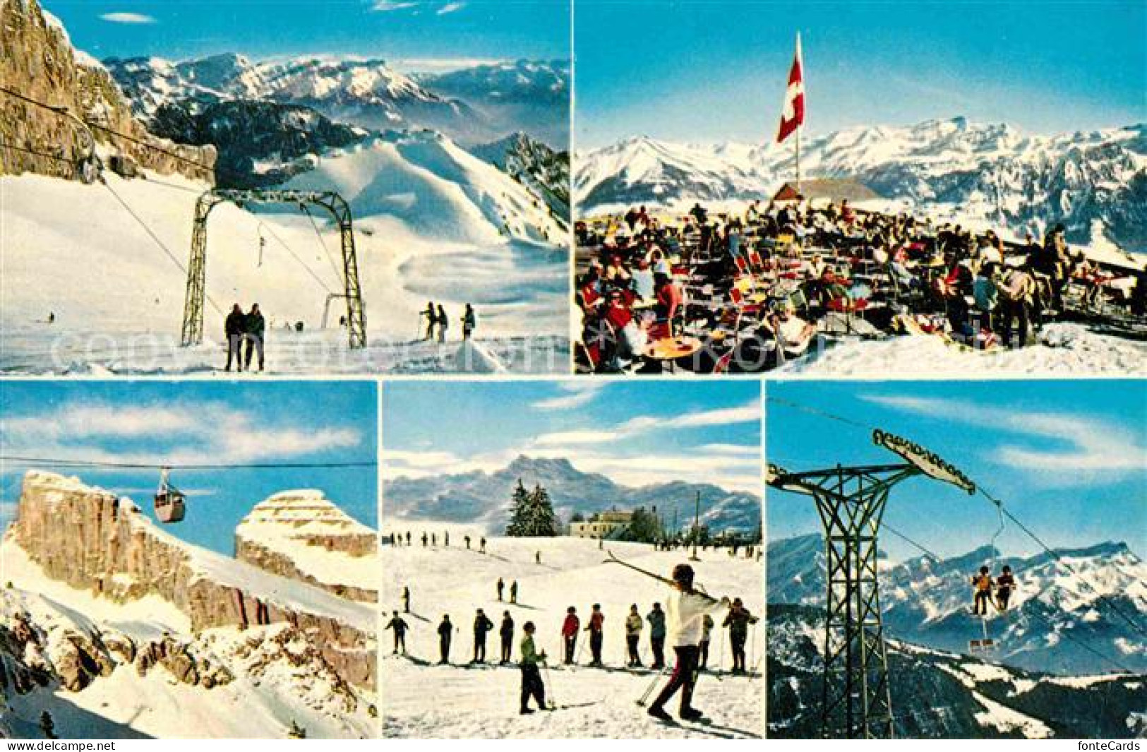 12755077 Leysin Berneuse Ski Sesselbahn Cafe  Leysin - Other & Unclassified