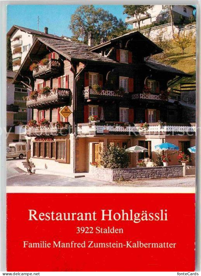 12755017 Stalden OW Restaurant Holgaessli Stalden OW - Sonstige & Ohne Zuordnung