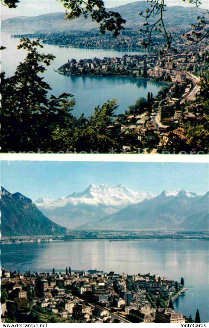 12754787 Montreux VD La Baie De Territet Vue Generale Et Les Dents Du Midi Montr - Andere & Zonder Classificatie