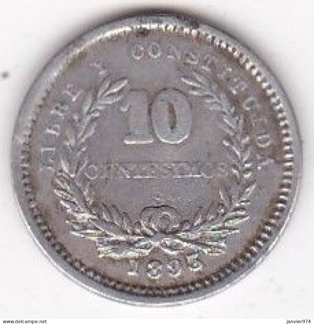 Uruguay . 10 Centesimos 1893 S , En Argent, KM# 14 - Uruguay