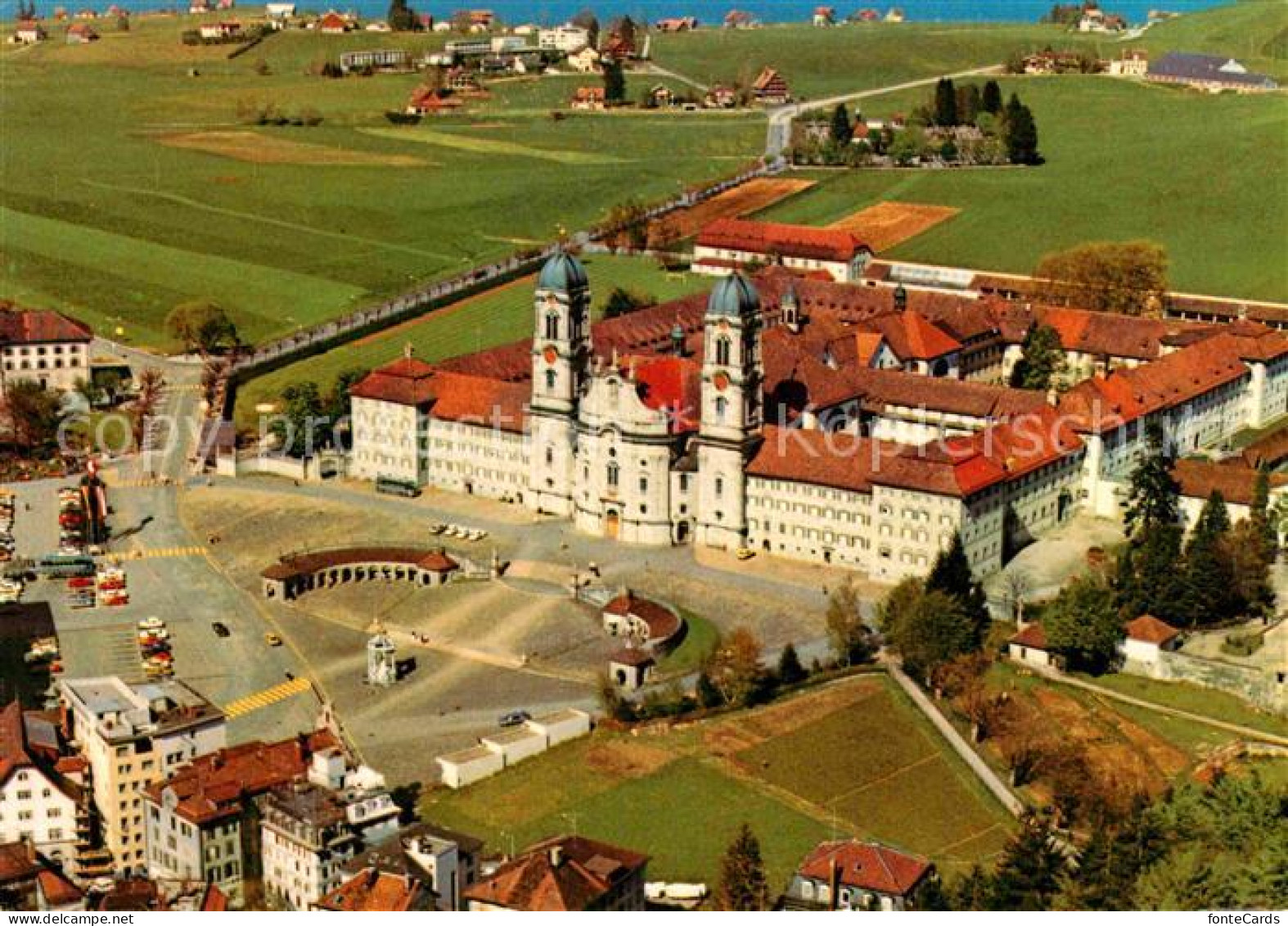 12752659 Einsiedeln SZ Kloster Blick Vom St. Meinradsberg Einsiedeln - Sonstige & Ohne Zuordnung