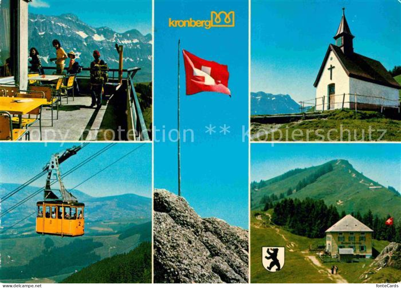 12751299 Kronberg Saentis Seilbahn Bergkirche Kronberg Saentis - Andere & Zonder Classificatie