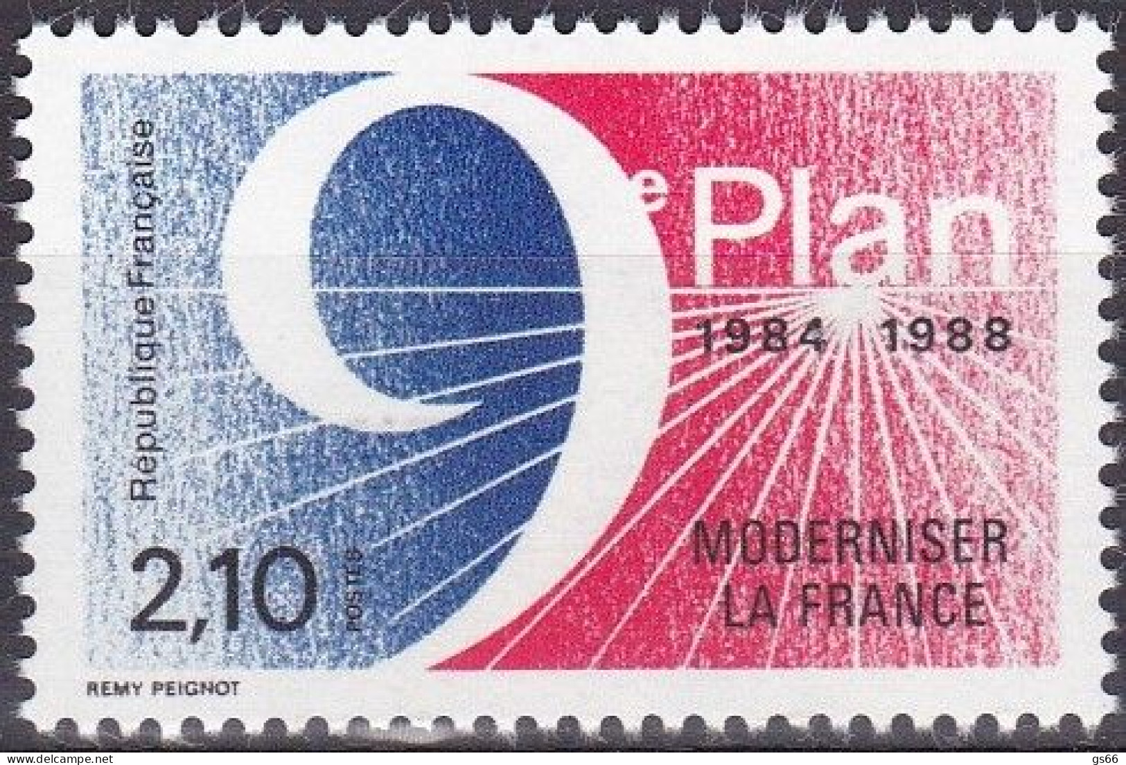 Frankreich, 1984, Mi.Nr. 2475, MNH **,  9. Plan Quinquennal De Modernisation De La France. - Neufs