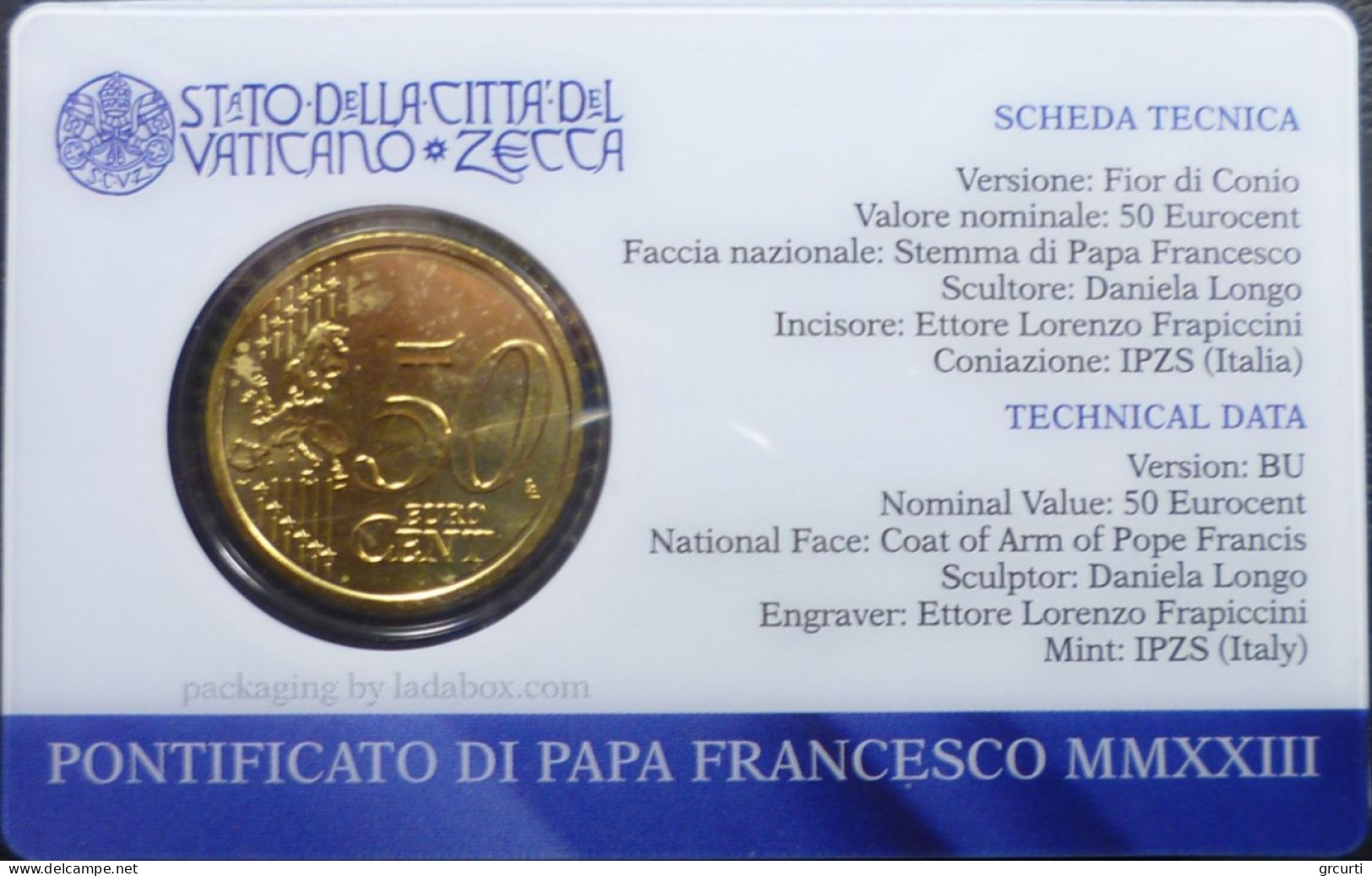 Vaticano - 50 Centesimi 2023 - Coincard N. 14 - UC# 6 - Vatican