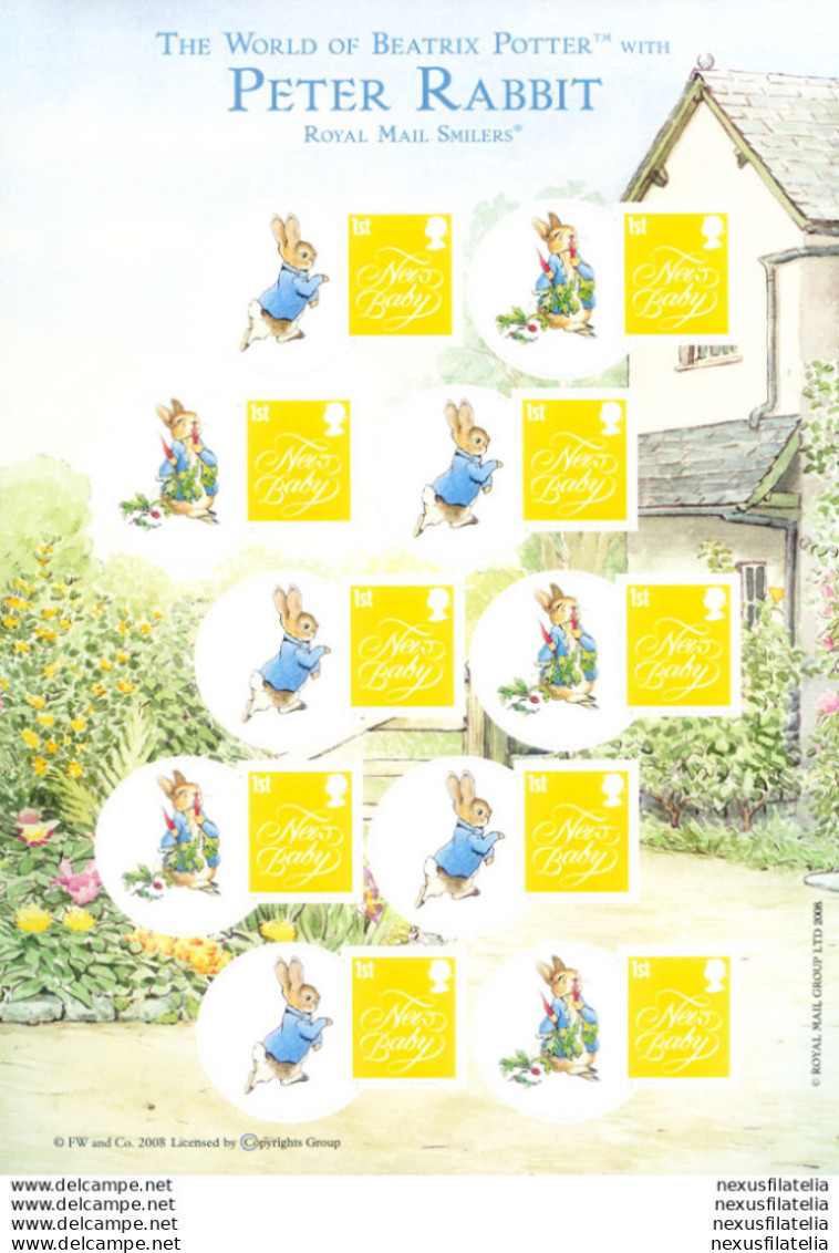 Peter Rabbit E Altri Tre 2008. - Blocks & Miniature Sheets