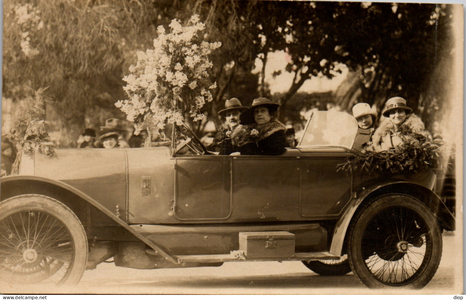 CP Carte Photo D&#039;&eacute;poque Photographie Vintage Automobile Voiture Cabriolet Auto - Cars