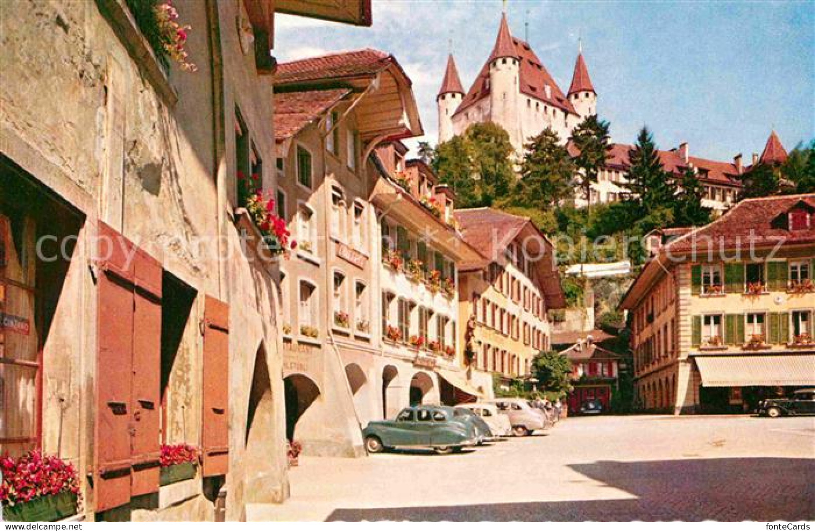 12747987 Thun BE Rathausplatz Schloss Chateau Thun - Altri & Non Classificati