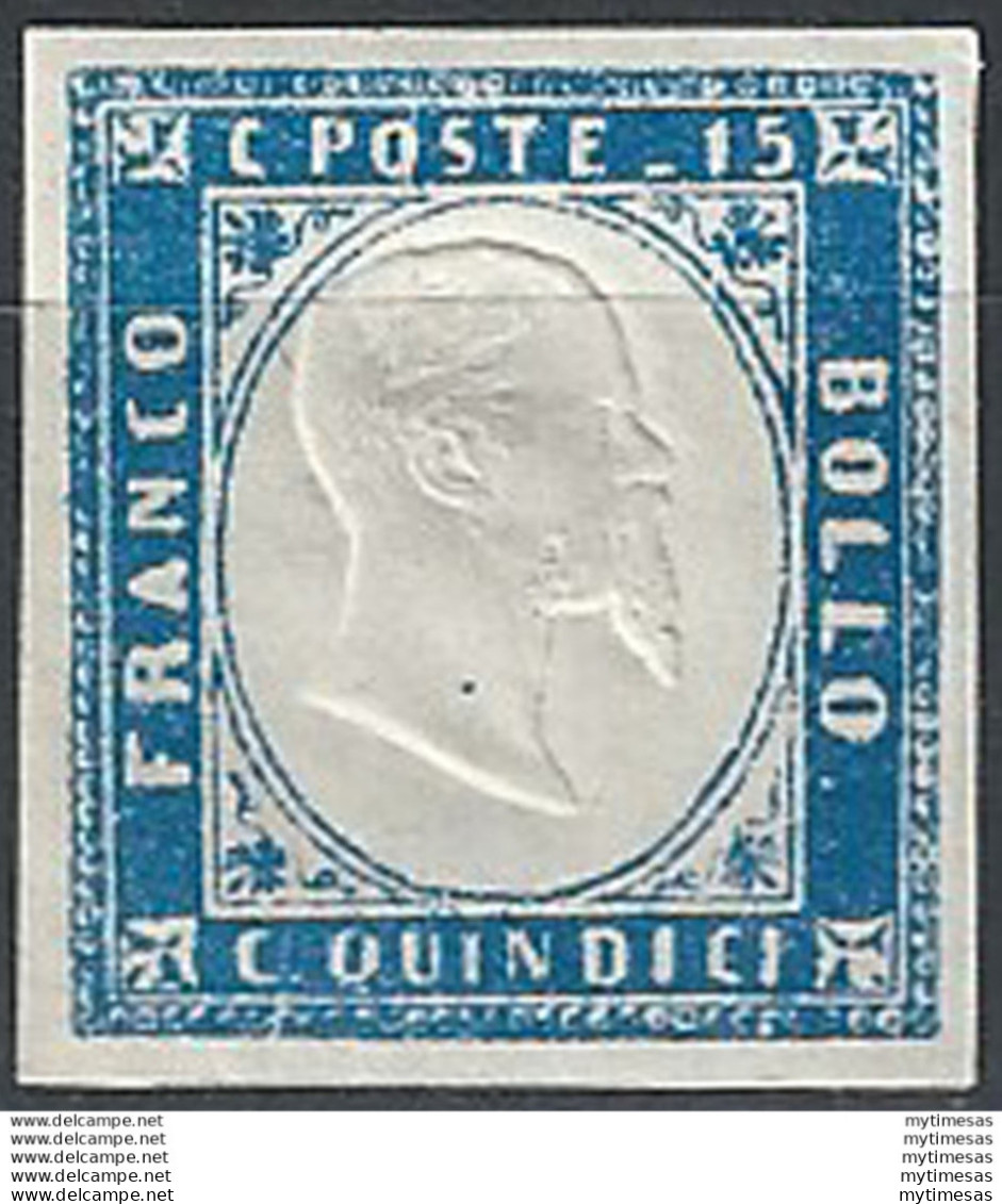 1863 Italia VE II 15c. Celeste Latteo MNH Sass N. 11d - Autres & Non Classés