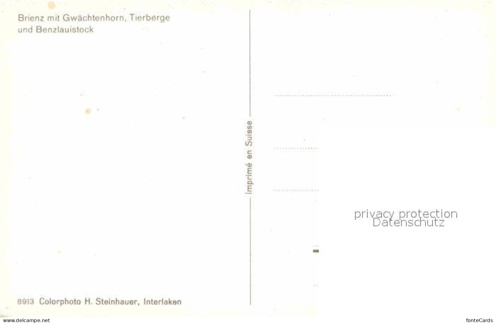 12744147 Brienz BE Mit Gw?chtenhorn Tierberge Benzlauistock Brienz - Other & Unclassified