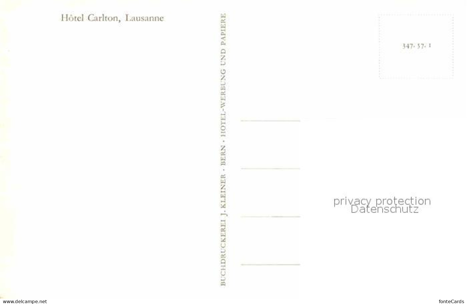 12739329 Lausanne VD Hotel Carlton Lausanne - Andere & Zonder Classificatie