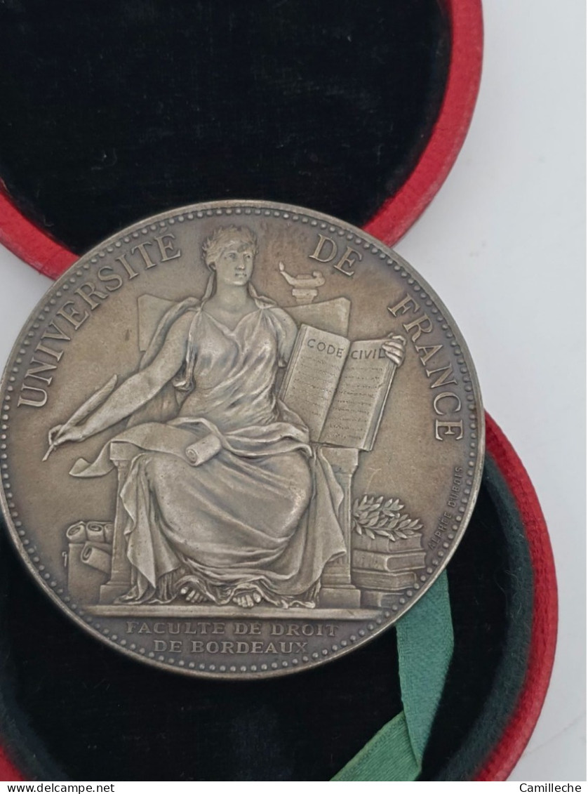 CAQUÉ Armand Auguste (1795-1881) Medaille En Argent Massif XIXeme - Professionnels / De Société