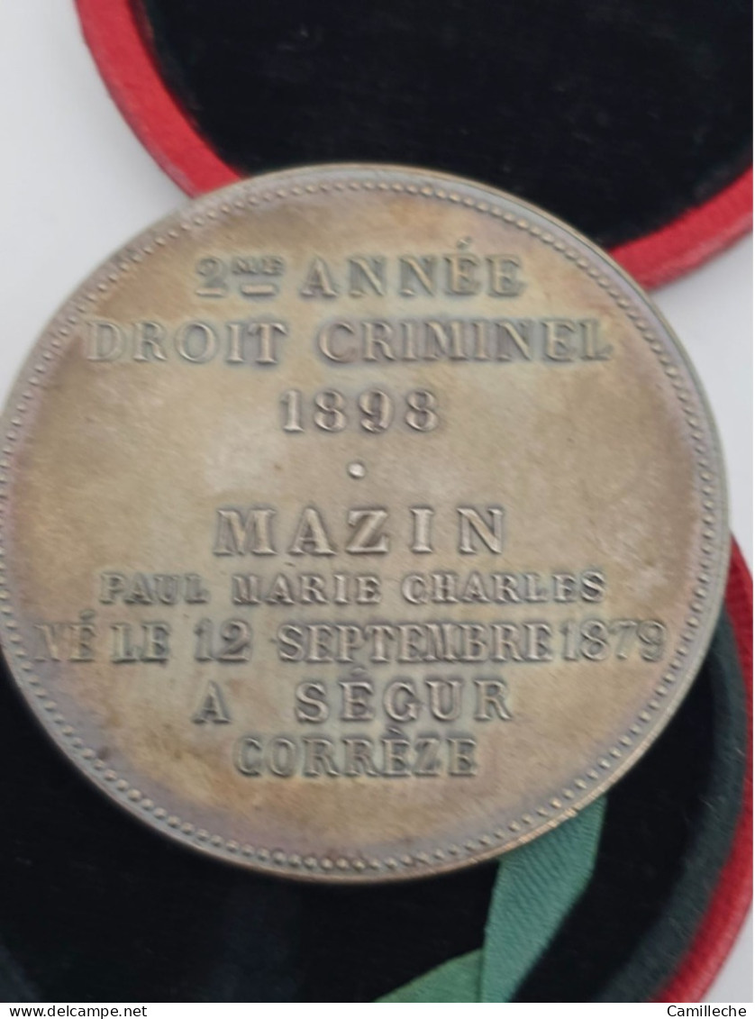 CAQUÉ Armand Auguste (1795-1881) Medaille En Argent Massif XIXeme - Professionali / Di Società