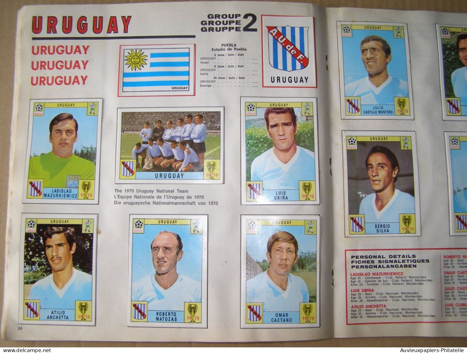 Mexico 1970 - album Panini