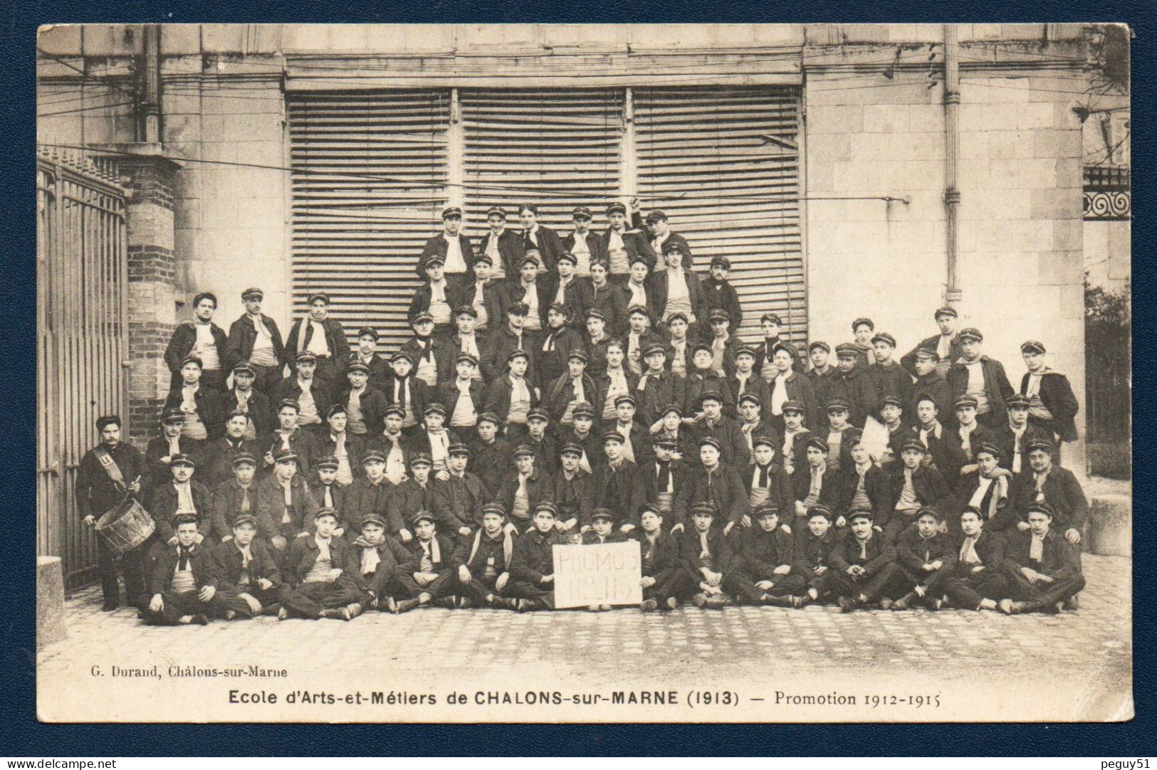 51. Châlons-sur-Marne. Ecole D'Arts Et Métiers. Photo De La Promotion 1912-1915. 1913 - Châlons-sur-Marne