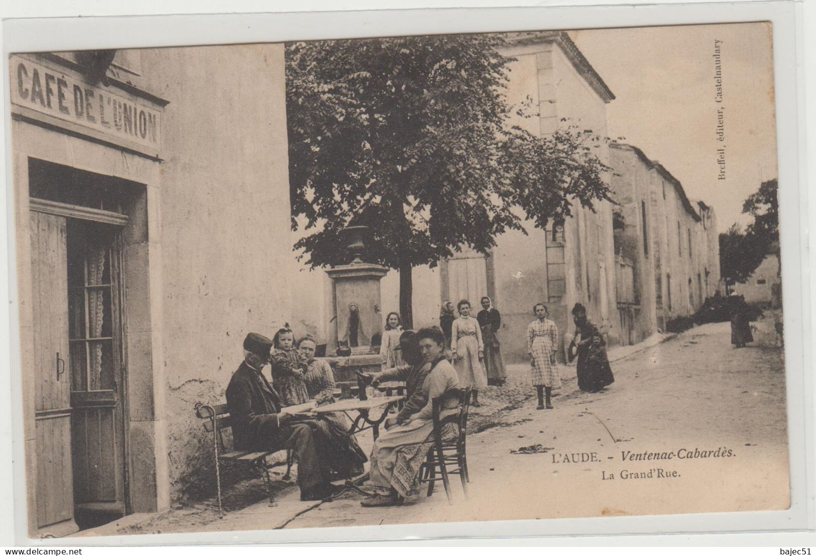 Ventenac Cabardès " La Grande Rue " Café De L'union " Rare " - Altri & Non Classificati