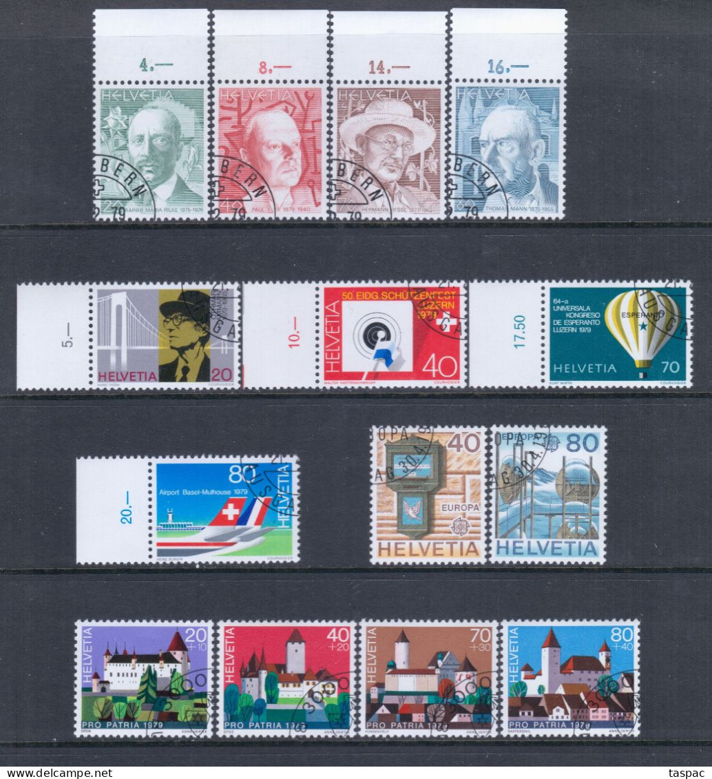 Switzerland 1979 Complete Year Set - Used (CTO) - 23 Stamps (please See Description) - Oblitérés