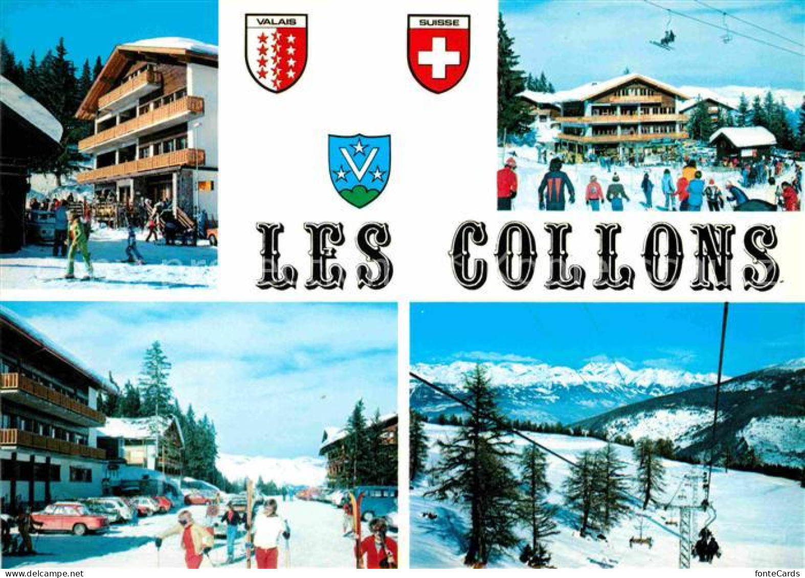 12737567 Les Collons Wintersportplatz Alpen Berghotel Sessellift Les Collons - Autres & Non Classés