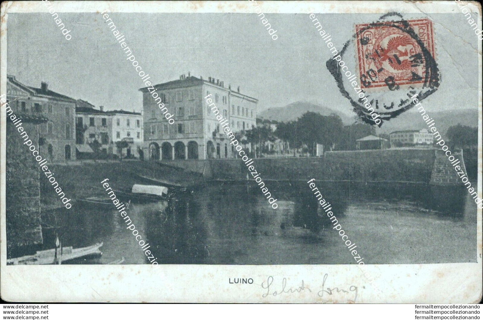 Bg73 Cartolina Luino Inizio 900 Provincia Di Varese - Varese