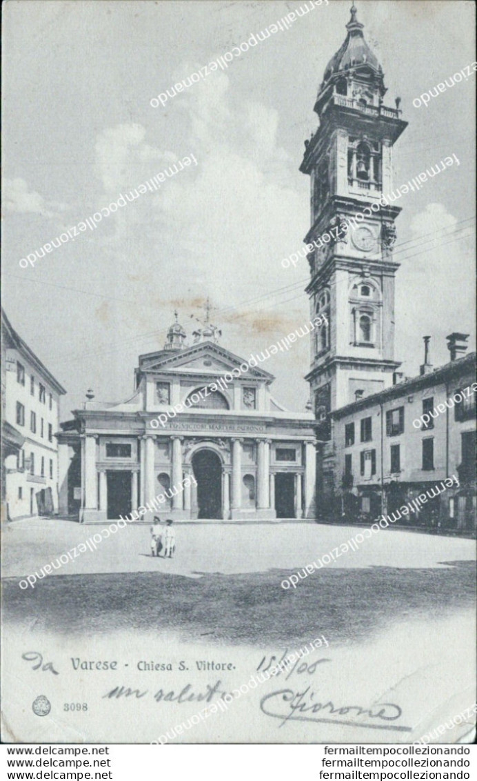 Bs46 Cartolina Varese Citta' Chiesa S.vittore  Lombardia - Varese