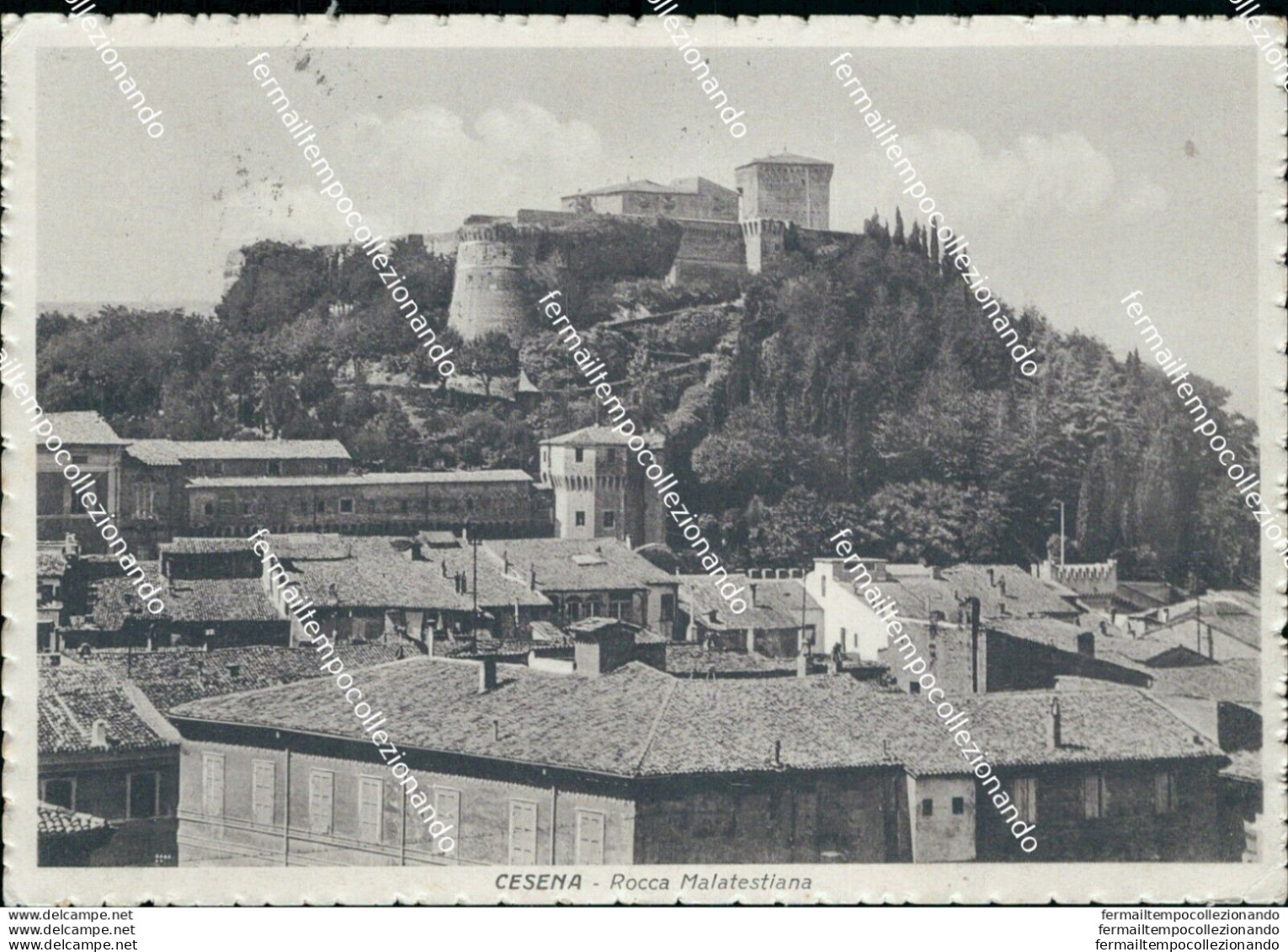 Bh315 Cartolina Cesena Rocca Malatestiana Provincia Di Forli' 1940 - Forlì