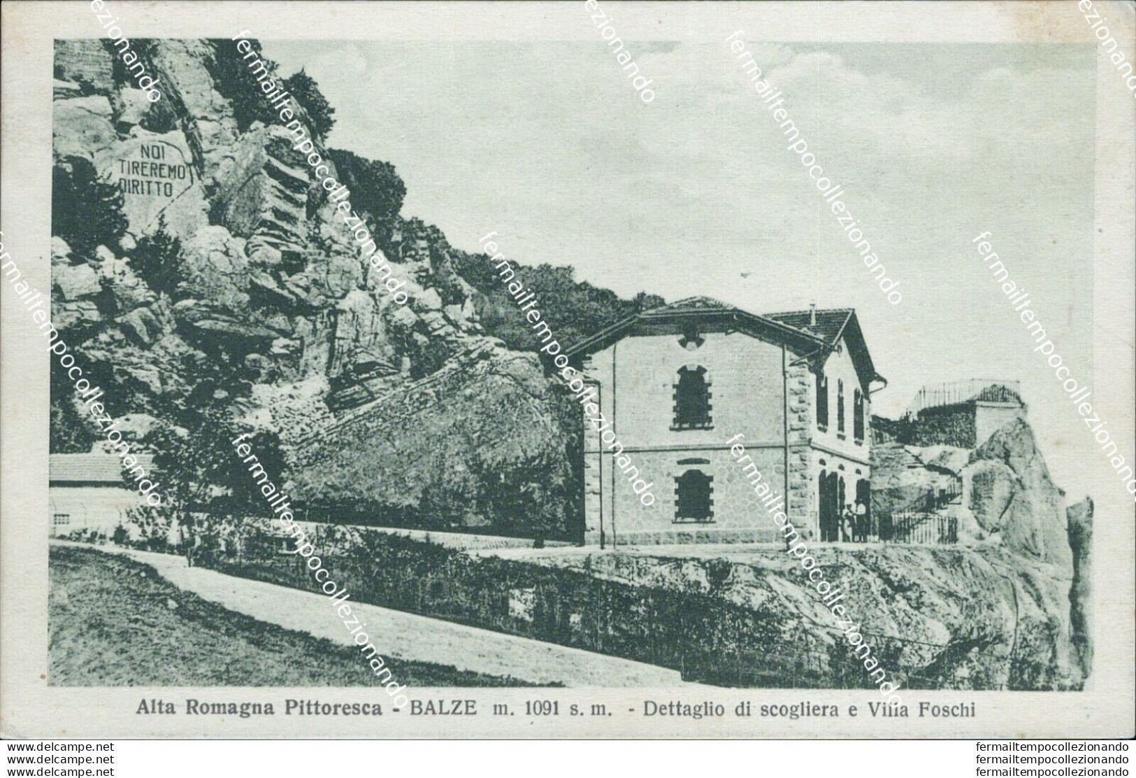 Bc268 Cartolina Balze Dettaglio Di Scogliera E Villa Foschi Forli' - Forli