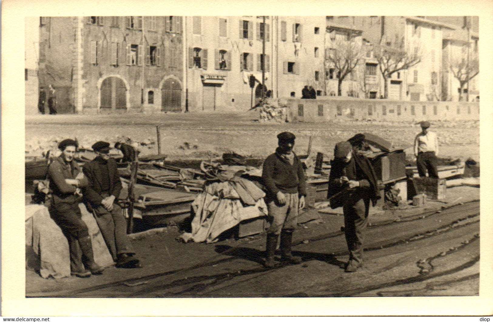 CP Carte Photo D&#039;&eacute;poque Photographie Vintage Toulon Var 83 Port P&ecirc;cheur  - Orte