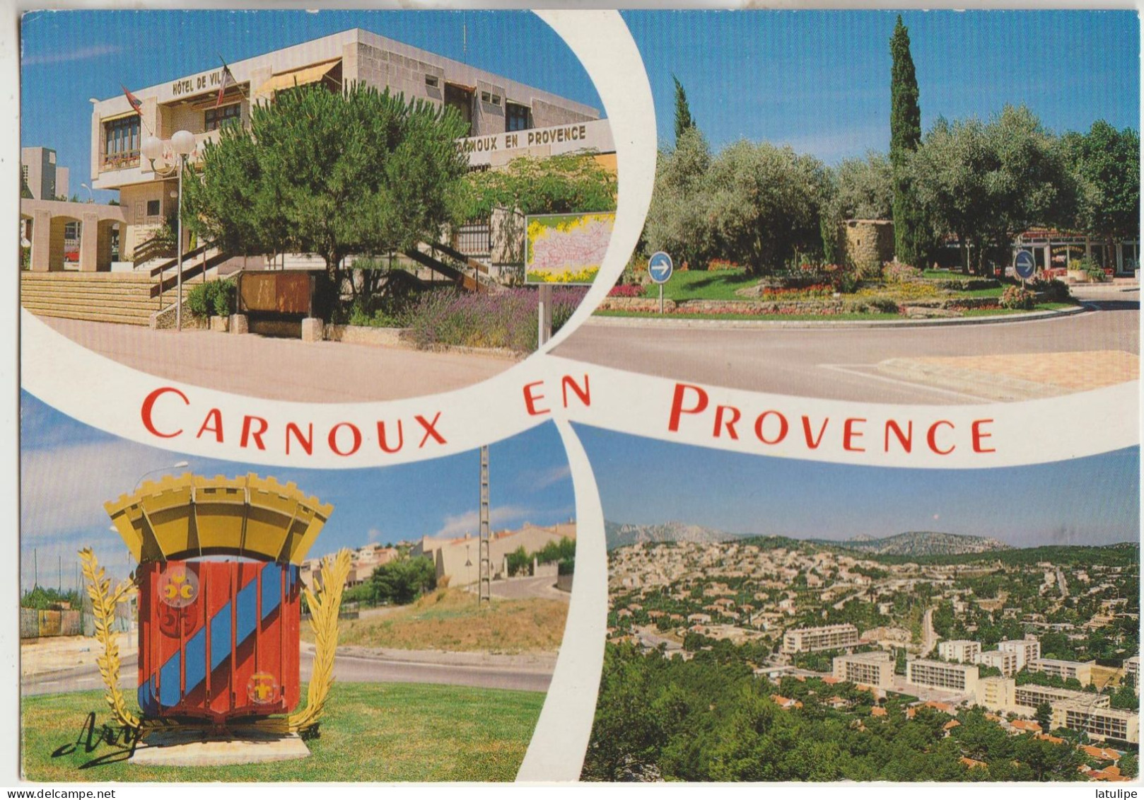 Carnoux En Provence 13 Carte Circulée Timbrée  Multivues ( 4 )  Souvenirs - Other & Unclassified