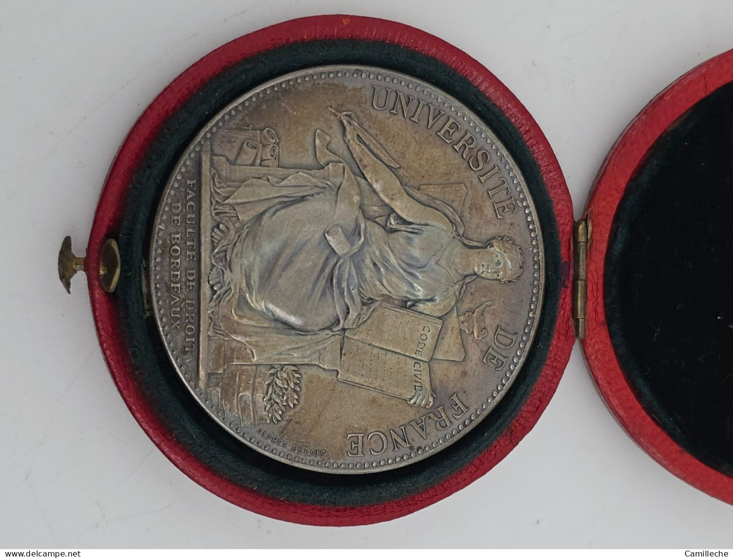 CAQUÉ Armand Auguste (1795-1881) Medaille En Argent Massif XIXeme - Professionnels / De Société