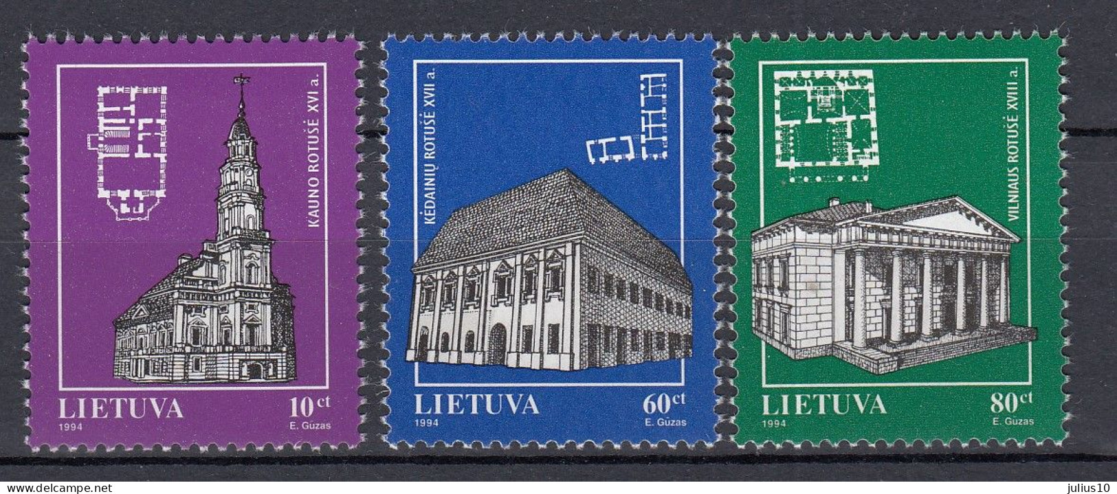 LITHUANIA 1994 Churches MNH(**) Mi 568-570 #Lt1143 - Lituania