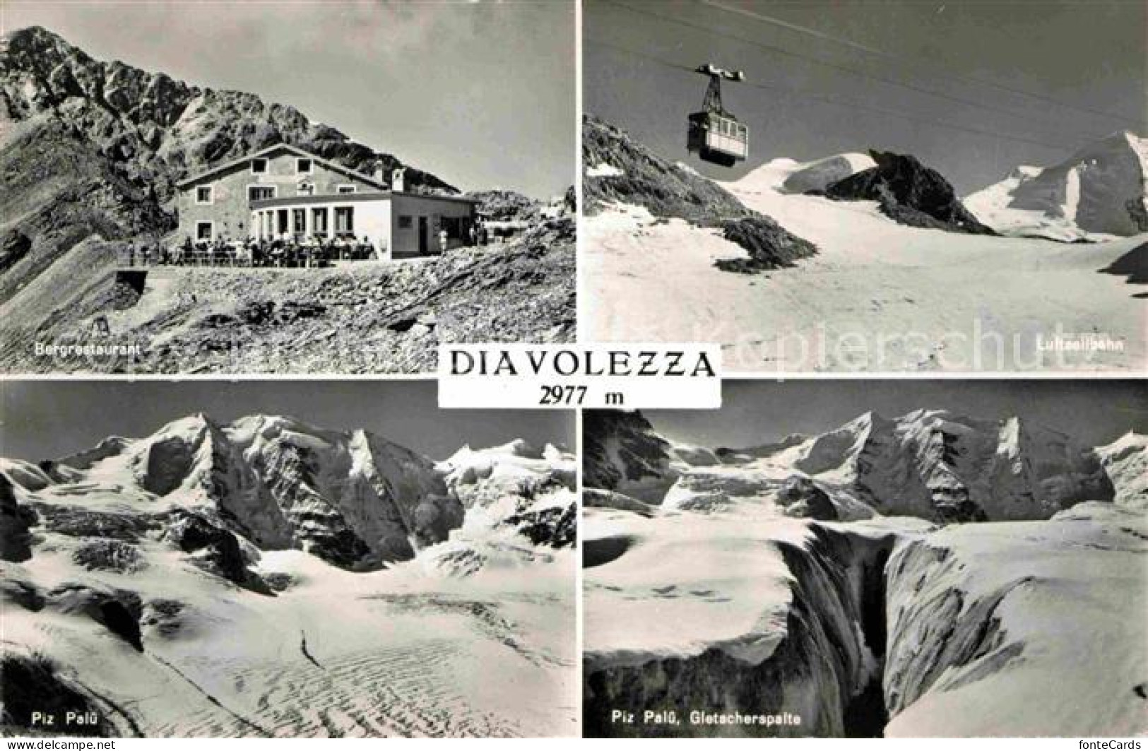 12735129 Diavolezza Bergrestaurant Luftseilbahn Piz Palue Gletscherspalte Diavol - Other & Unclassified