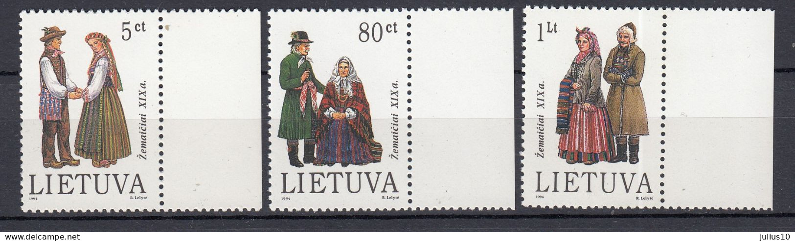 LITHUANIA 1994 National Costumes MNH(**) Mi 557-559 #Lt1145 - Litauen