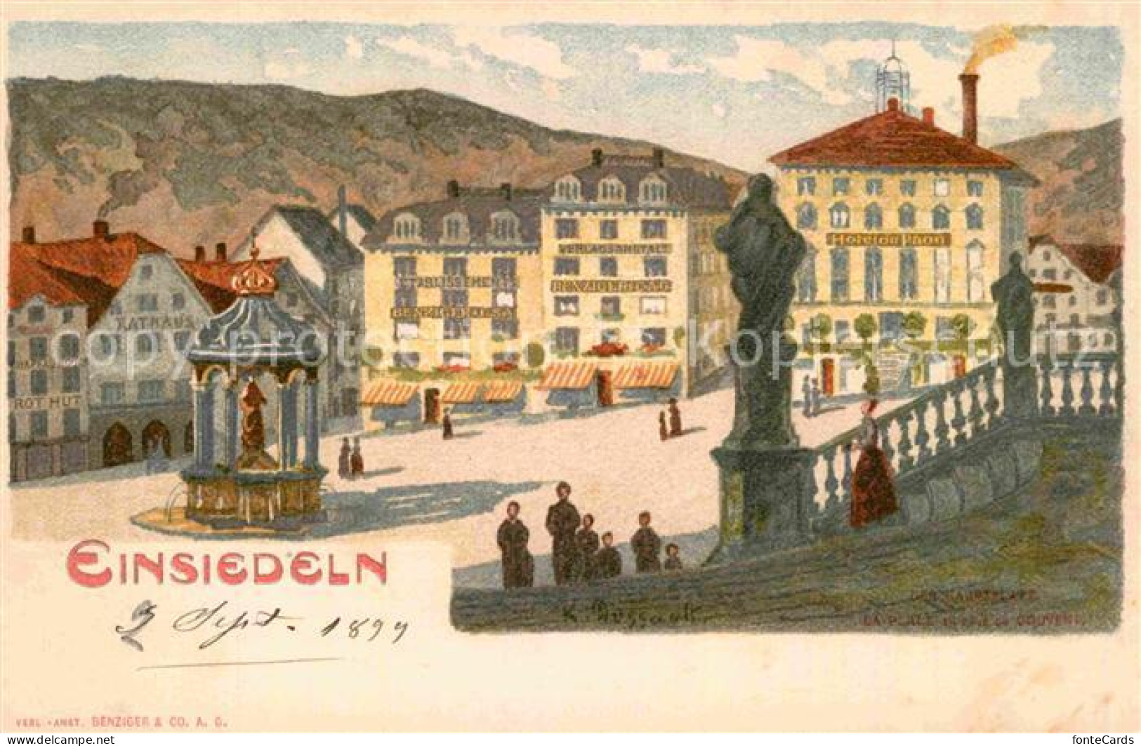 12734117 Einsiedeln SZ Rathaus Hotel Du Paon Einsiedeln - Sonstige & Ohne Zuordnung