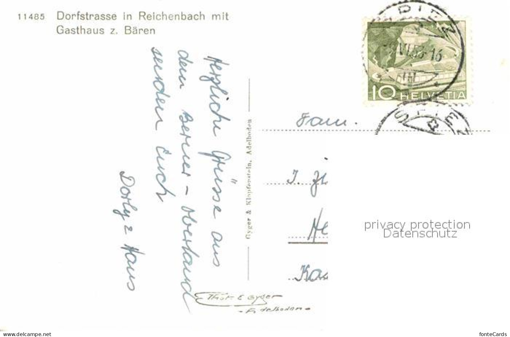 12733679 Reichenbach Kandertal BE Dorfstrasse Mit Gasthaus Zum Baeren Reichenbac - Other & Unclassified