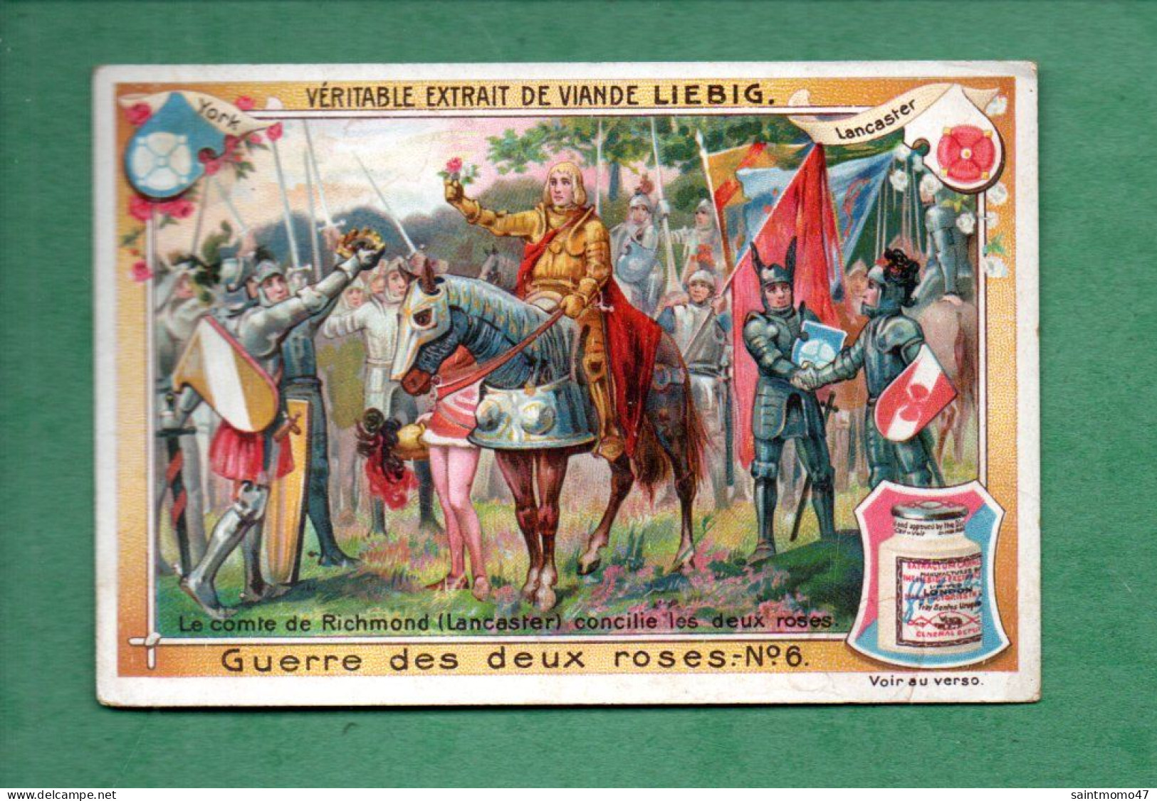 CHROMO . PUBLICITÉ LIEBIG . " GUERRE DES DEUX ROSES " N°6 - Réf. N°13037 - - Liebig