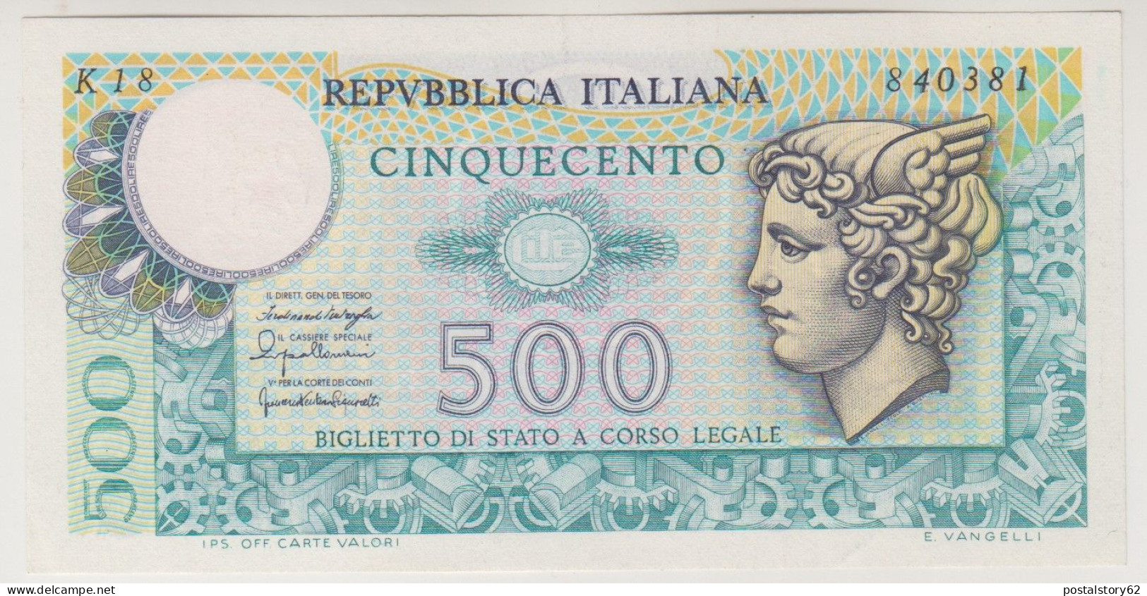 Biglietto Di Stato, Banconota Da Lire 500 FDS Dm. 20/12/1976 - 500 Lire