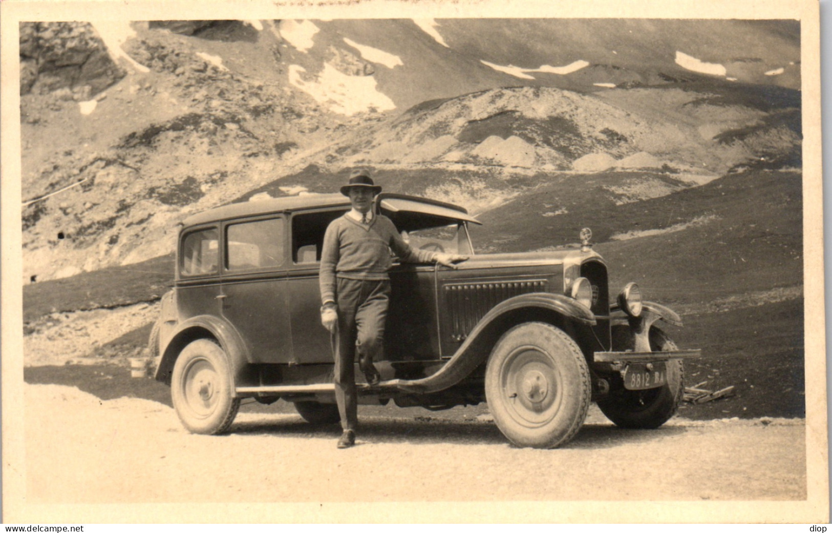CP Carte Photo D&#039;&eacute;poque Photographie Vintage Automobile Voiture Auto Homme  - Cars