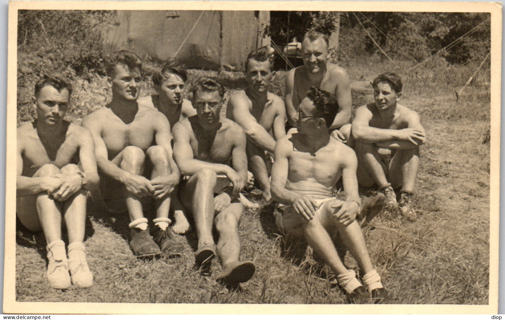 CP Carte Photo D&#039;&eacute;poque Photographie Vintage Homme Bel Beau Muscl&eacute; Short  - Non Classés