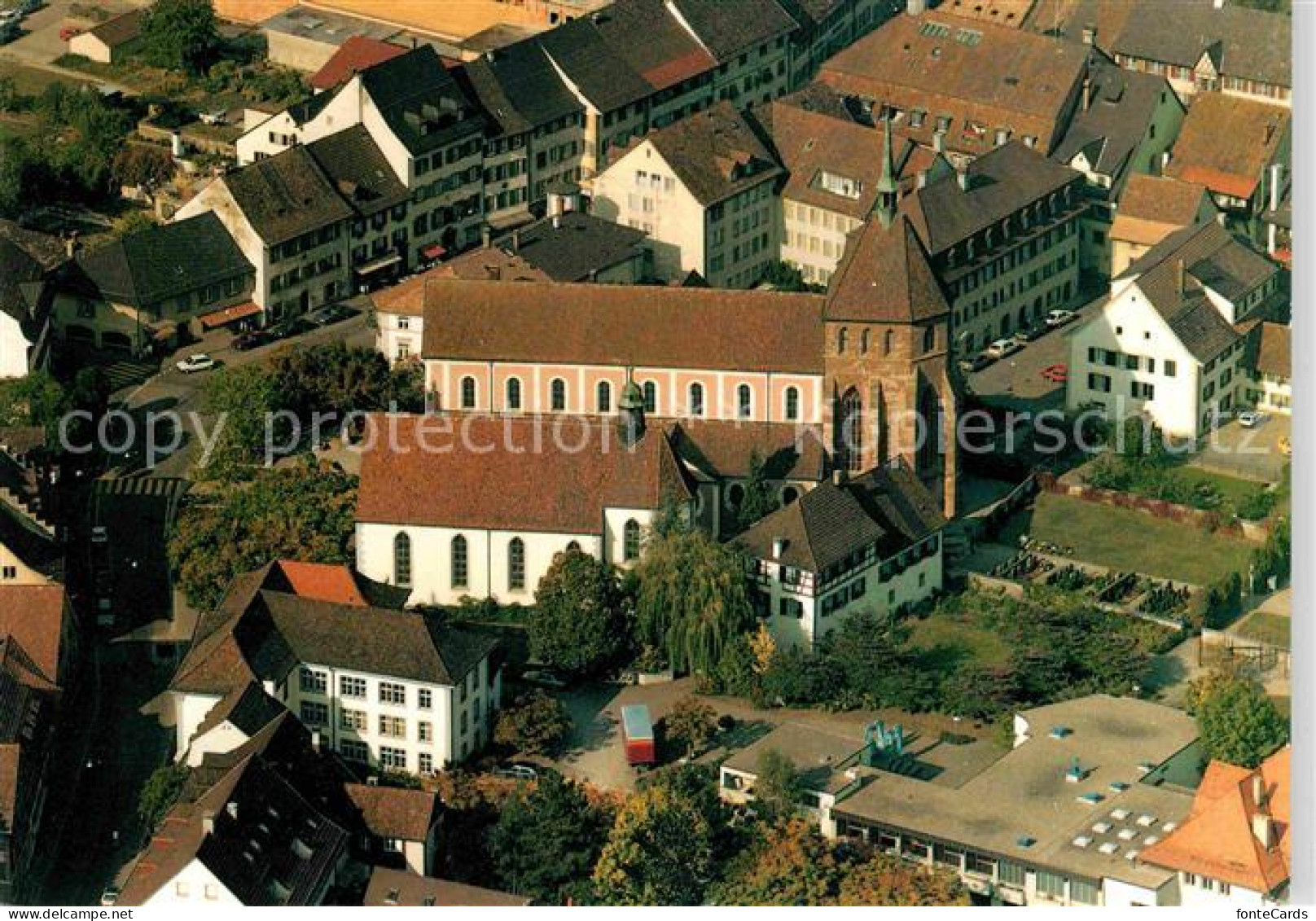 12733157 Zurzach Katholische Kirche Fliegeraufnahme Bad Zurzach - Altri & Non Classificati