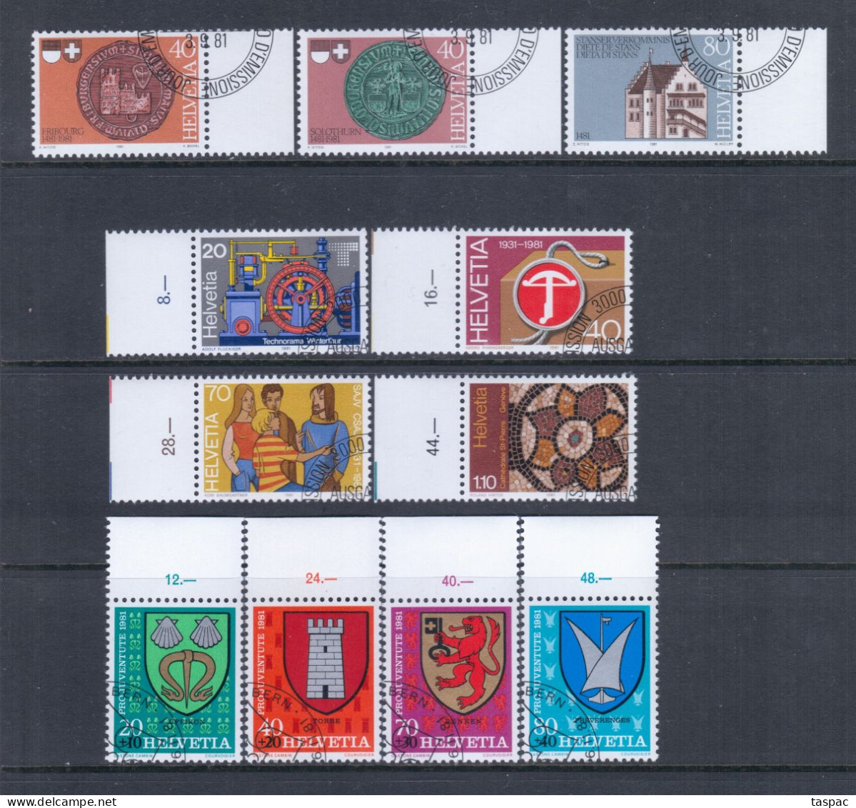 Switzerland 1981 Complete Year Set - Used (CTO) - 23 Stamps (please See Description) - Oblitérés