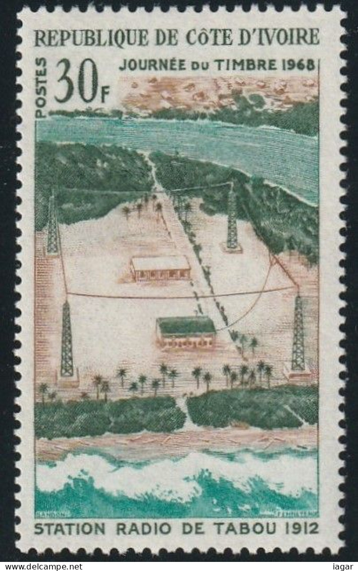 THEMATIC STAMP DAY:  TAKOU RADIO STATION     -    COTE D'IVOIRE - Stamp's Day