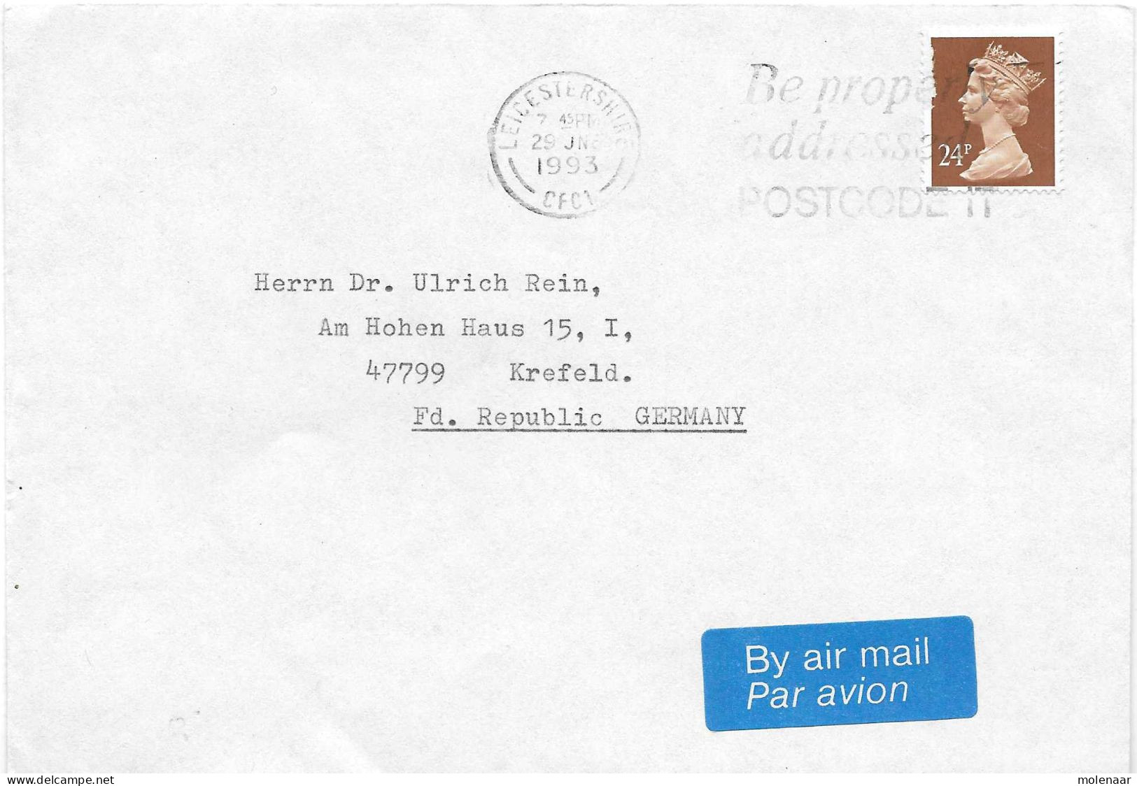 Postzegels > Europa > Groot-Brittannië > 1952-2022 Elizabeth II >brief Met 1 Postzegel (17560) - Cartas & Documentos