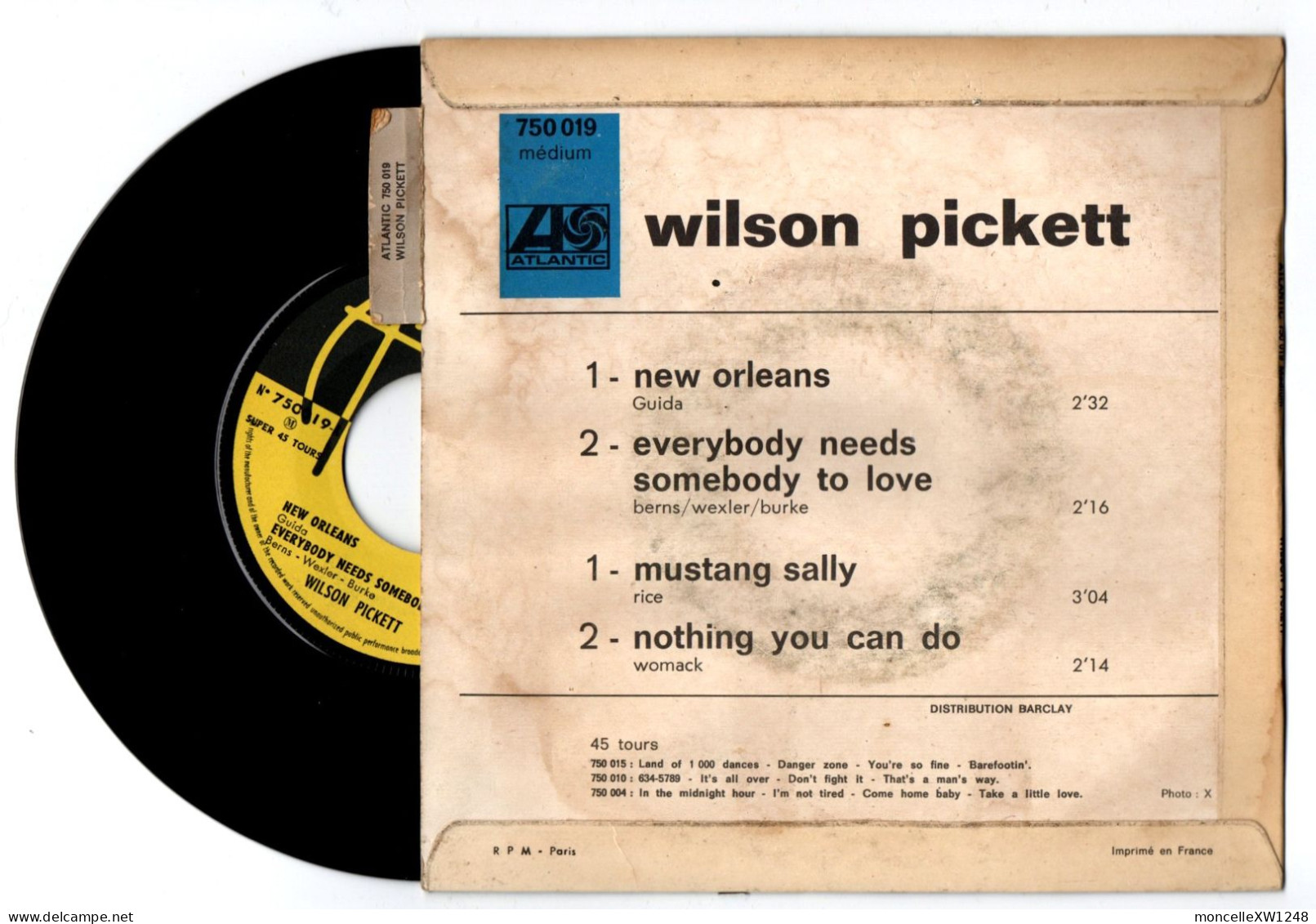 Wilson Pickett - 45 T EP Everybody Needs Somebody To Love (1967) - 45 T - Maxi-Single