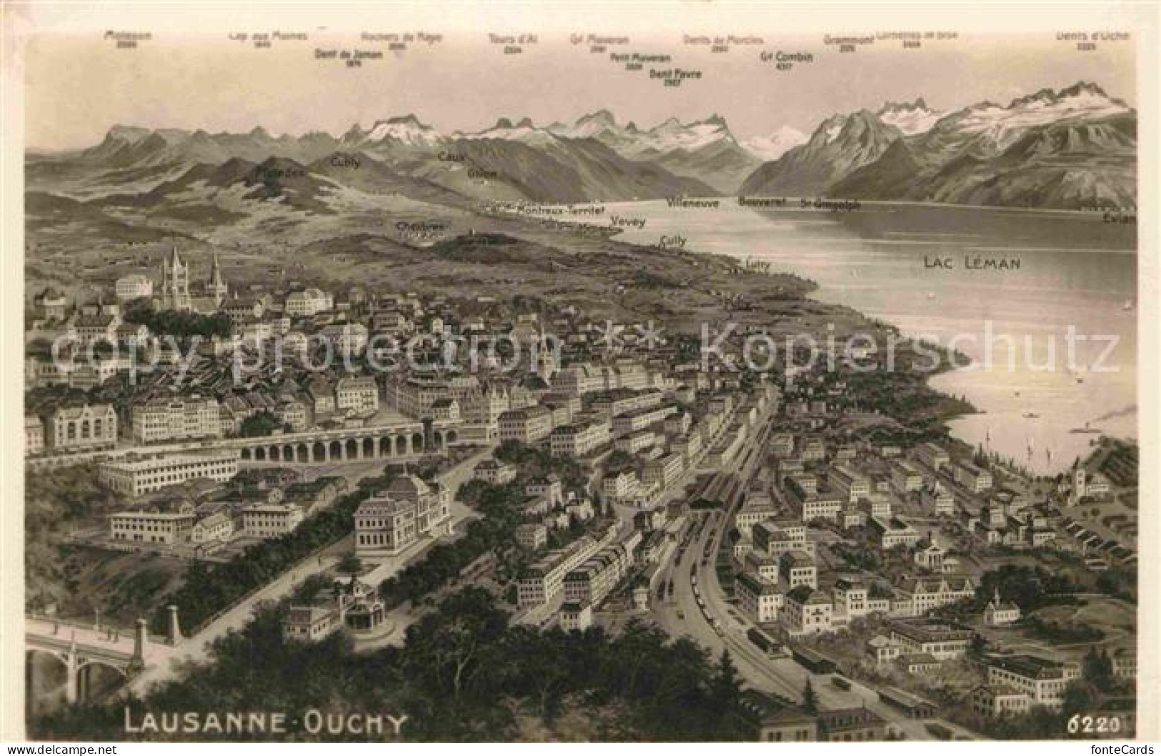 12733017 Lausanne Ouchy Vue Aérienne Avec Lac Leman Lausanne - Andere & Zonder Classificatie