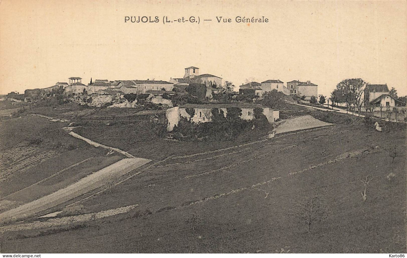 Pujols * Vue Générale Du Village - Altri & Non Classificati