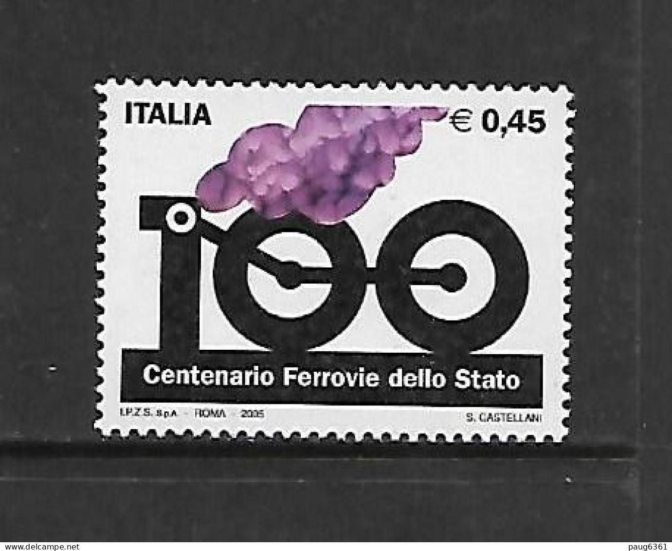 ITALIE 2010 TRAINS-centenaire Des Chemins De Fer  YVERT N°2777 NEUF MNH** - Treni