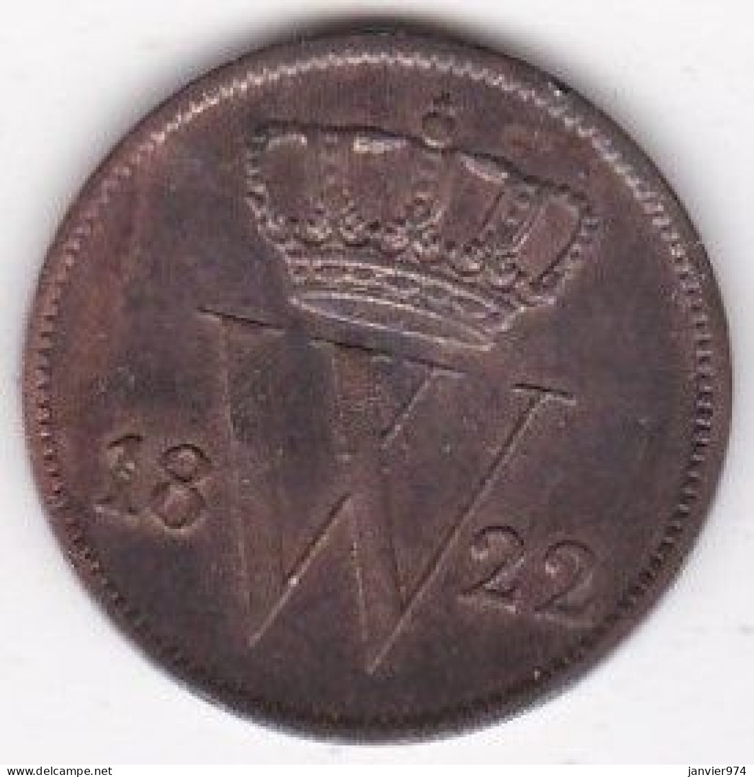 Pays Bas 1 Cent 1822 Willem I En Cuivre, KM# 47 - 1815-1840: Willem I