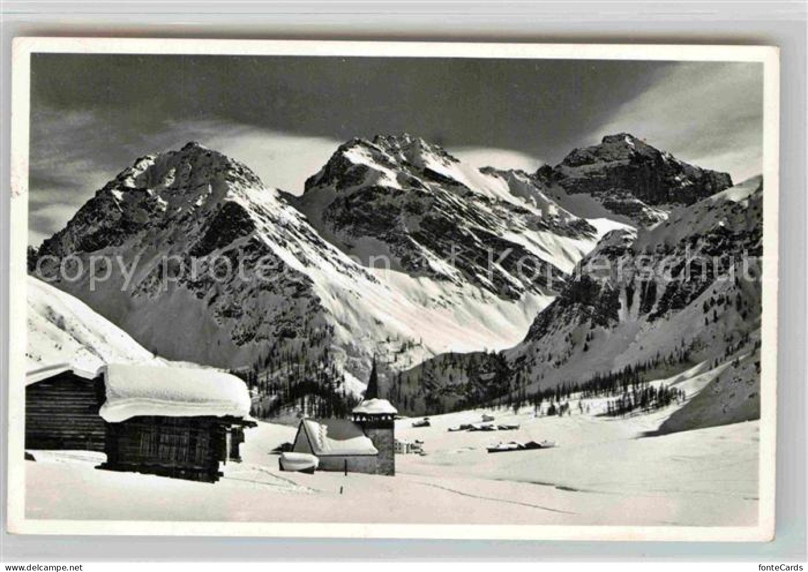 12732849 Sertigtal Davos Mittaghorn Plattenhorn Hoch Ducan Winter Sertigpass - Otros & Sin Clasificación