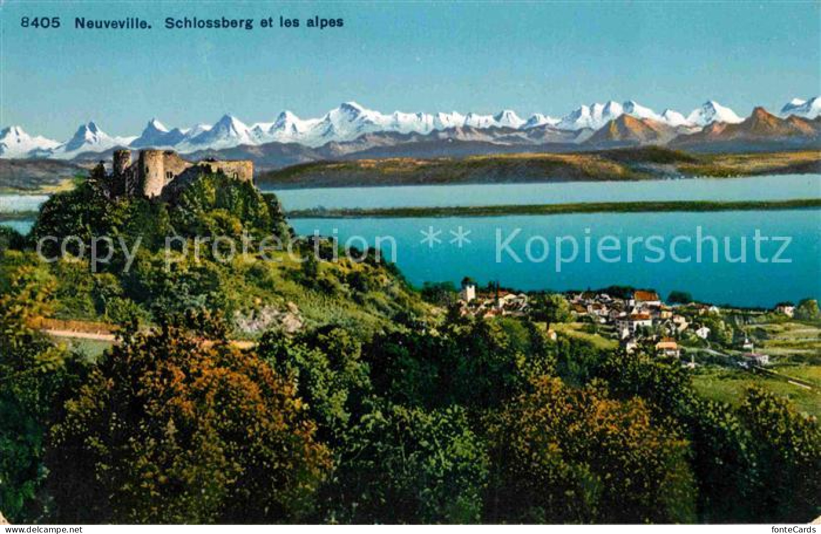 12732419 Neuveville Schlossberg Et Les Alpes Neuchatel - Sonstige & Ohne Zuordnung