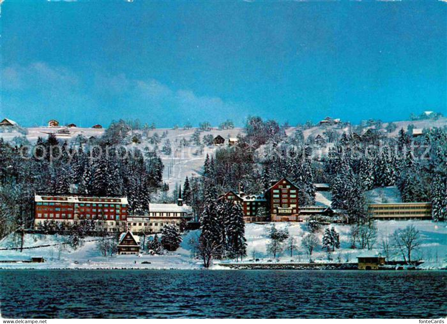 12731417 Oberaegeri Kuranstalt Laendli Winterpanorama Oberaegeri - Andere & Zonder Classificatie