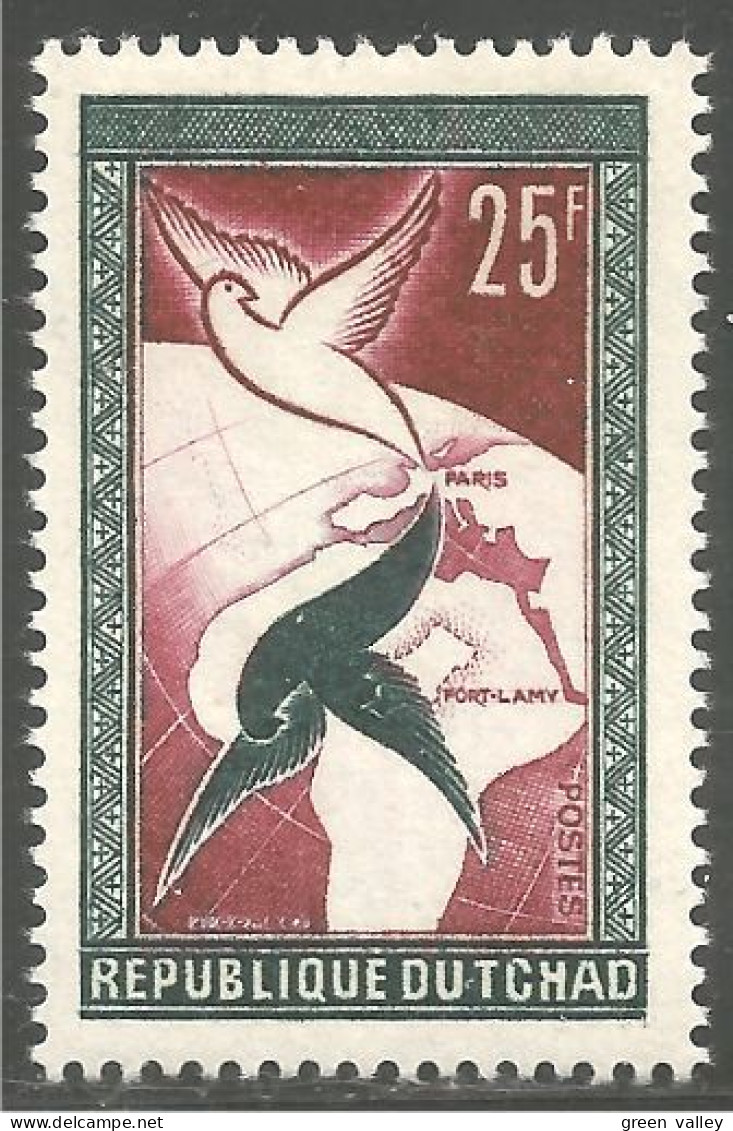 OI-112 Tchad Dove Colombe Duif Taube Paloma Année Paix Peace Year MH * Neuf - Duiven En Duifachtigen